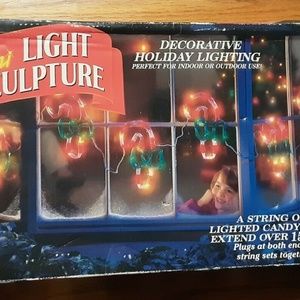 VTG.Mr.Christmas 6 Lighted String Candy Canes(SOLD